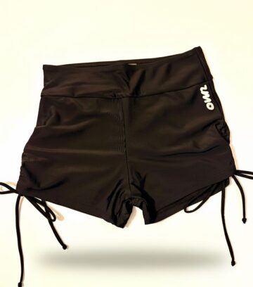 Women's Scrunched Sports Shorts in Black (CUSTOMIZABLE)