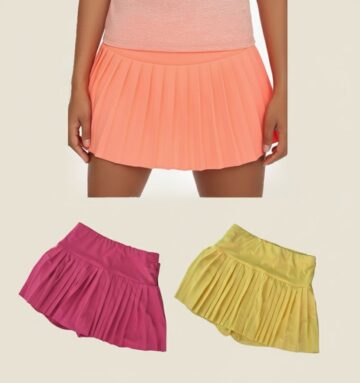 OWN Pleated Beach Tennis Skirt – Peach, Yellow & Pink - Customizable