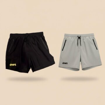 OWN Men’s Classic Stretch Shorts – Black & Gray