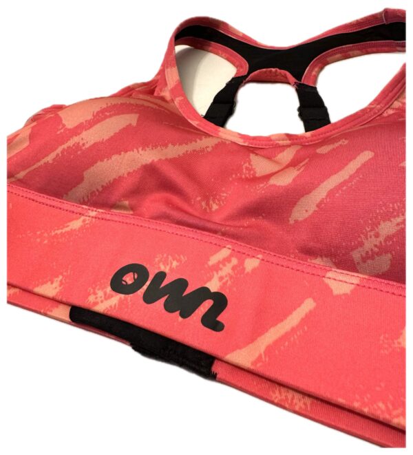 Pink Camo Sportsbra with Black Logo (Customizable)