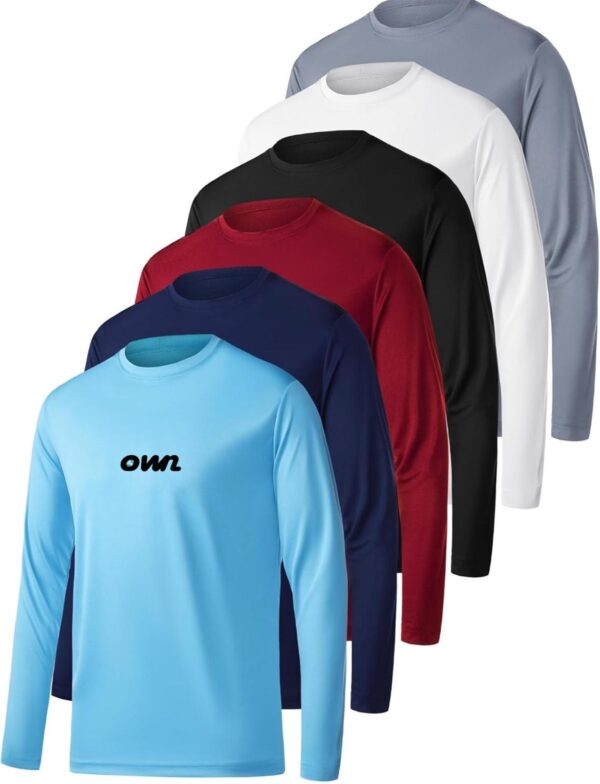 Longsleeve Polyester’s Shirt in White, Gray, Black, Wine, Navy Blue and Light Blue (Customizable)