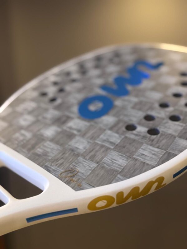 SILVER CARBON 20mm Own Racket with OwnBT Grit Treatment & OwnBT 2 in 1 Bag/Towel (ADD YOUR NAME OPTION) - Image 12