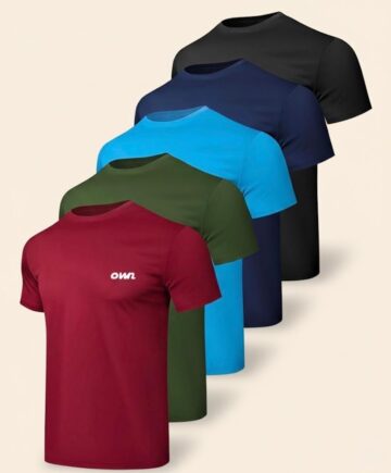 OWN Quick-Dry TShirt – Burgundy, Olive Green, Sky Blue, Royal Blue & Black- Customizable