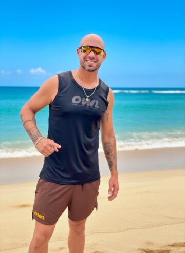 OWN Performance Mens TankTop – Black with Tournasol Logo