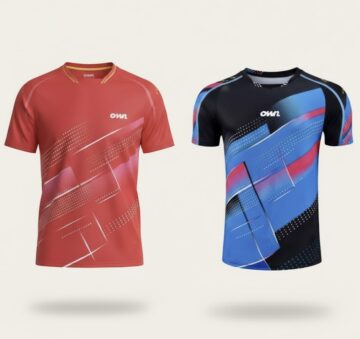 OWN Line Dash Short Sleeve Shirt – Red & Black - Customizable