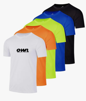 OWN Men’s Soft Polyester Shirt – White, Royal Blue, Yellow, Orange & White