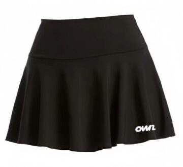 Women's Sports High Waisted Skirt with Inside Pants in Black- Customizable