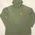Olive Green Mesh Longsleeve Hoodie in XL- Matte Gold 2" Chest Logo