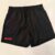 Black Classic Shorts in Large Matte Red Honeycomb Logo
